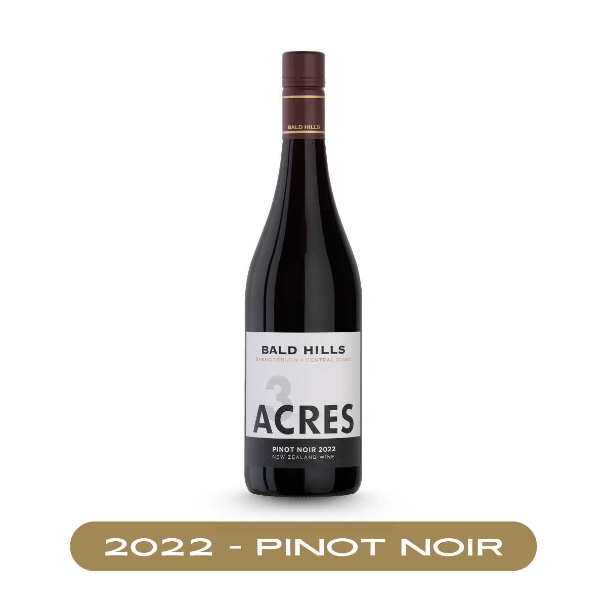 3 Acres Central Otago Pinot Noir 2022 | Buy Online | Bald Hills