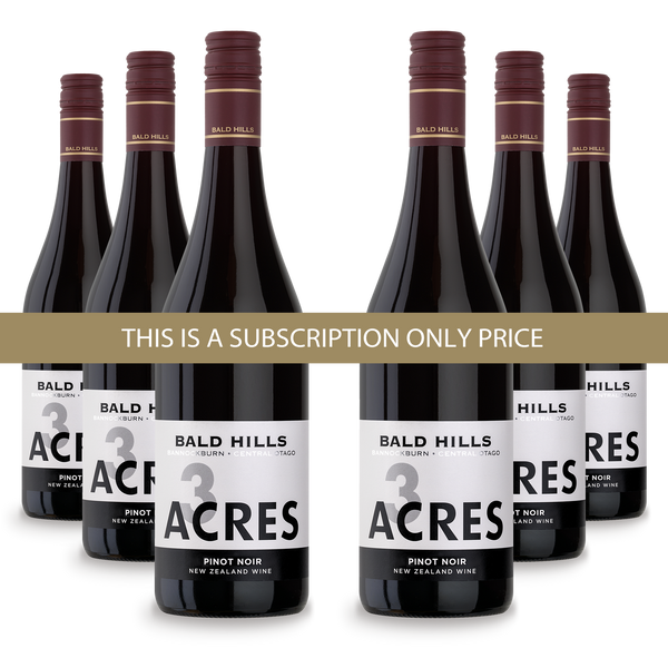 Subscribe & Save 15% ~ 6 PACK of 3 Acres Central Otago Pinot Noir 2022