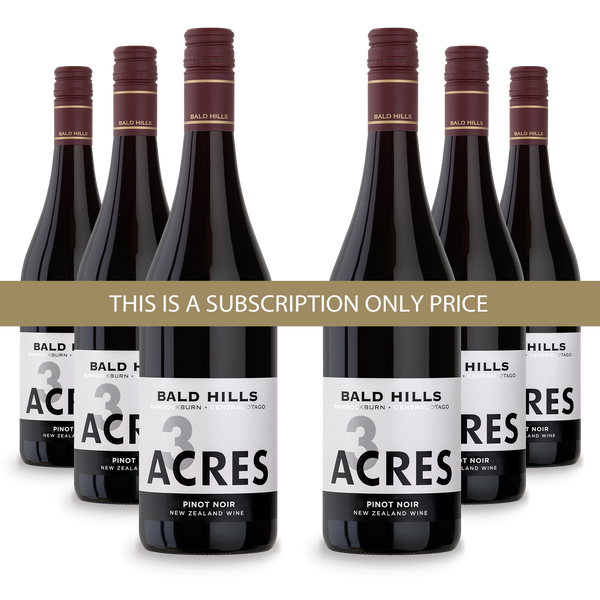 Subscribe & Save 15% ~ 6 PACK of 3 Acres Central Otago Pinot Noir 2021